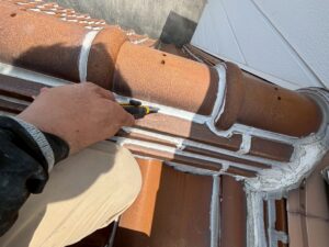 ラバーロック悪所打ち替え工事 施工中